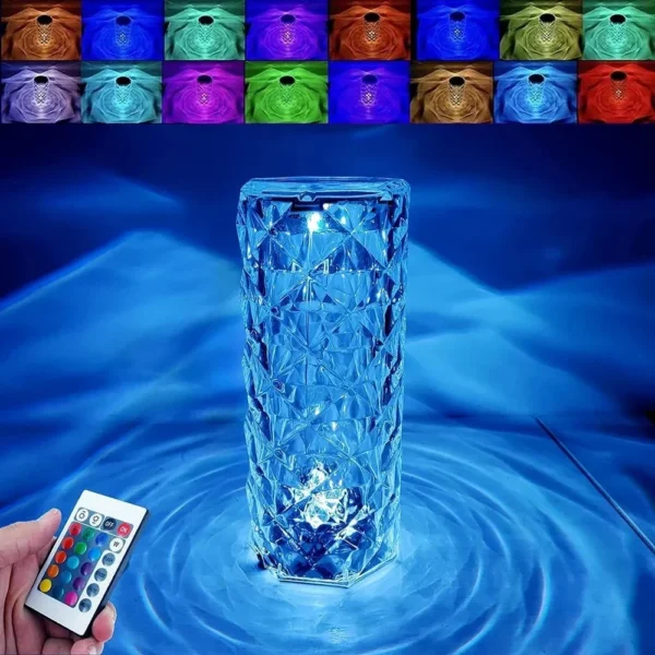 Crystal Lamp,16 Color RGB Changing Mode LED